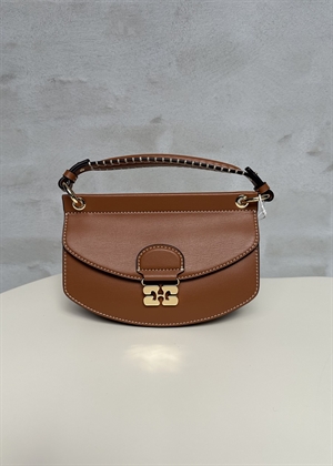 Apo-G taske mini top handle Caramel Café A6351Ganni 